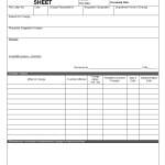 Change control sheet