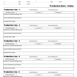 Daily Production line sheet