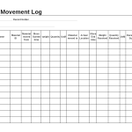 Material Movement Log