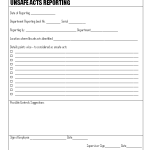 Unsafe acts reporting