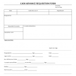 Cash advance requisition form