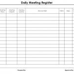 Daily meeting register