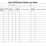Job fulfillment follow-up book