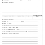 Portable machine transfer form