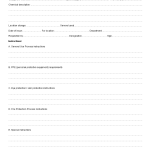 Chemical use instruction sheet