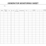 Generator monitoring sheet