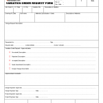 Variation order request form