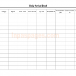 Daily arrival book