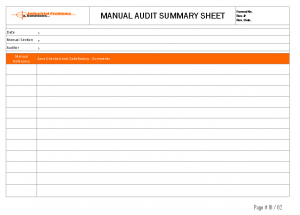Manual audit procedures - Written summary of audit process