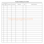 Product booking out sheet