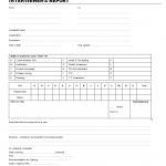 Interviewer’s report template