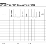 Significant aspect evaluation form template