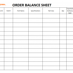 Order balance sheet template