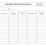 Standards monitoring matrix template