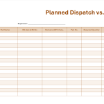 Planned vs actual dispatch format