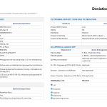 Deviation Approval Form
