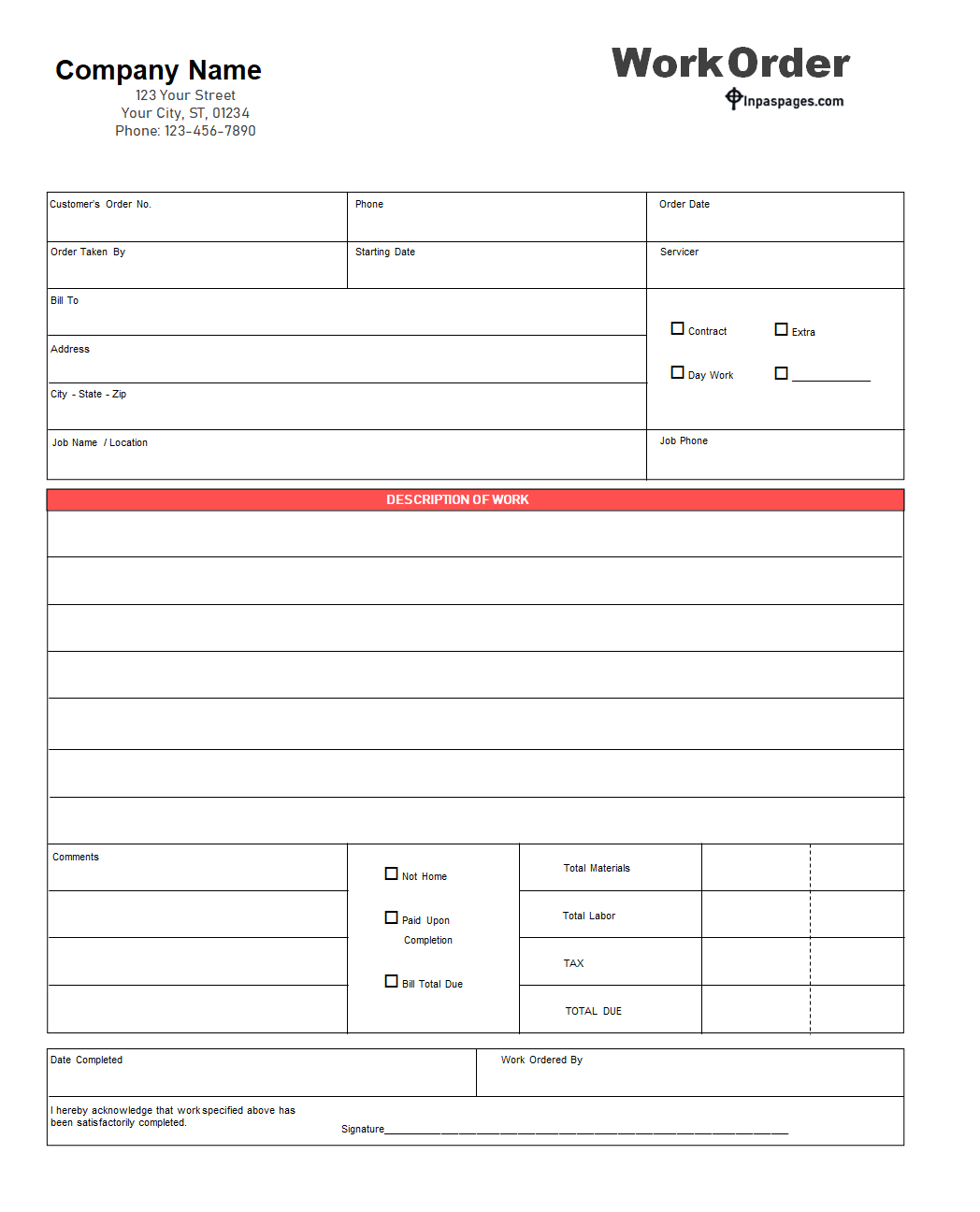 Sales work order format, Sales work order template, Sales work order examples, Sales work order sample, Sales work order pdf, Sales work order ppt
