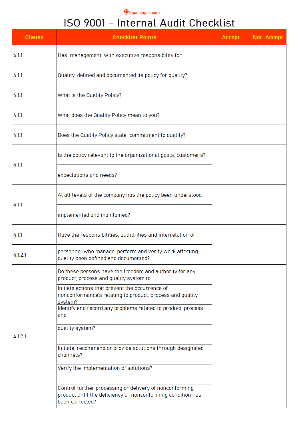 internal audit checklist excel, sample internal audit checklist, internal audit checklist pdf, internal audit checklist for manufacturing company, internal audit checklist iso 9001:2015, internal financial audit checklist
