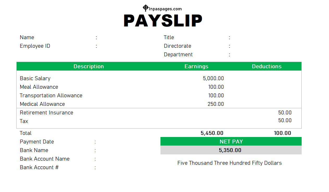 online payslip, payslip template, employee pay slip, payslip format, payslip sample