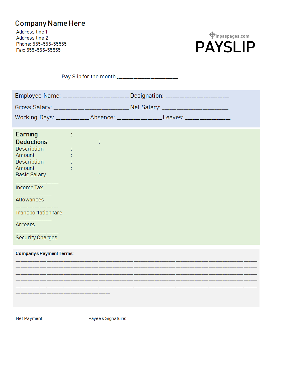 Payslip Template printable, Payslip Template free download, Payslip Template samples, Payslip Template examples, Payslip Template excel sheet, Payslip Template word, Payslip Template HR, Payslip Template pdf