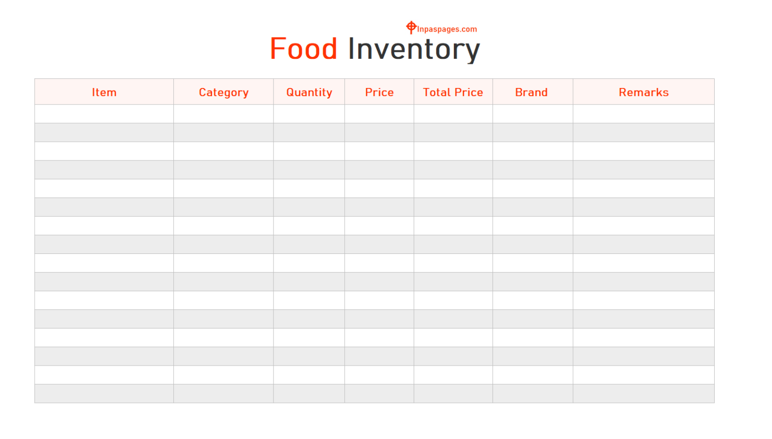 restaurant food inventory template | toast Images High... Inventory Template – Free Sample, Example, Format in Excel