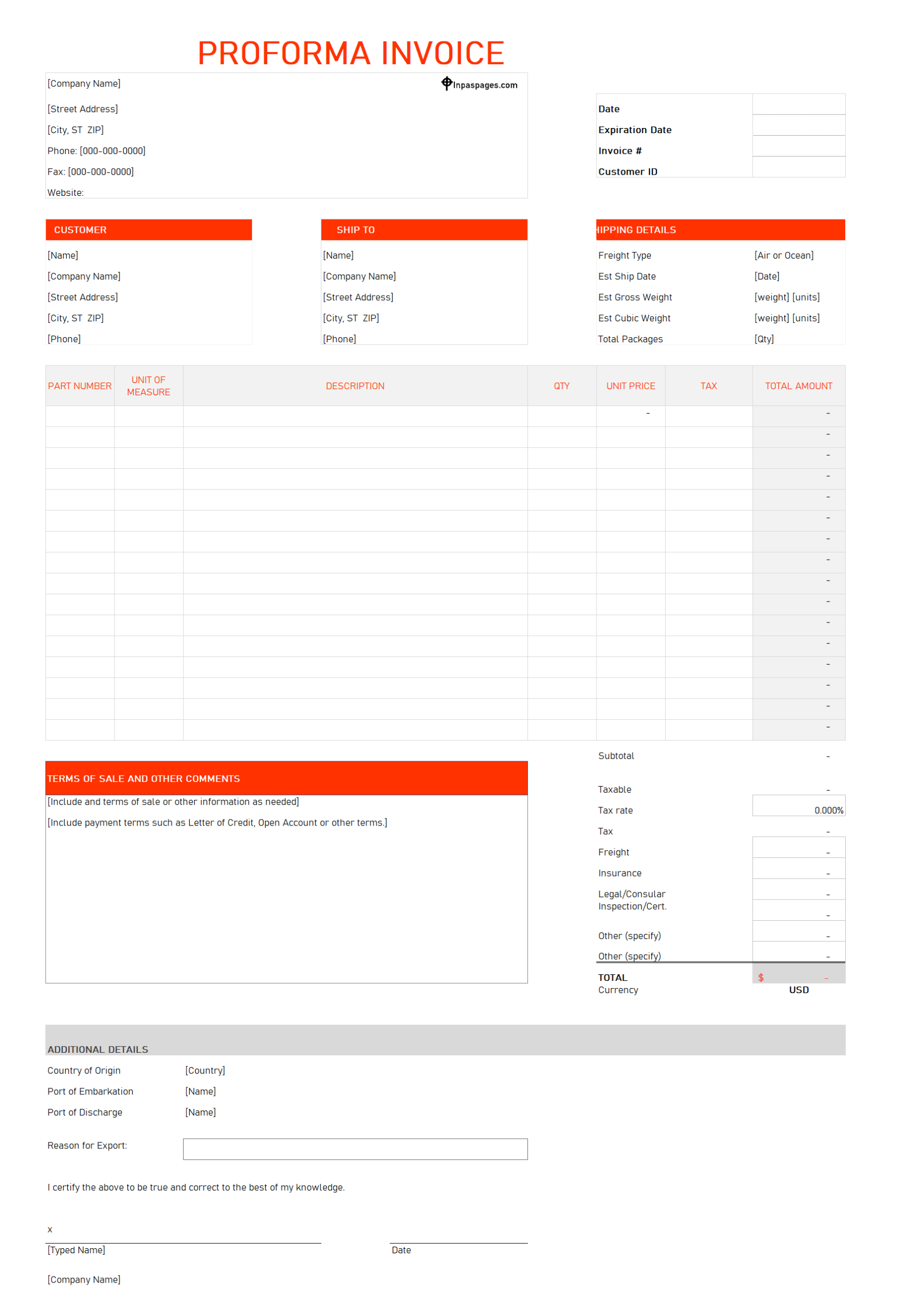 Business Proforma invoice template excel, Business Proforma invoice template pdf, Business Proforma invoice format, Business Proforma invoice sample, Business Proforma invoice example