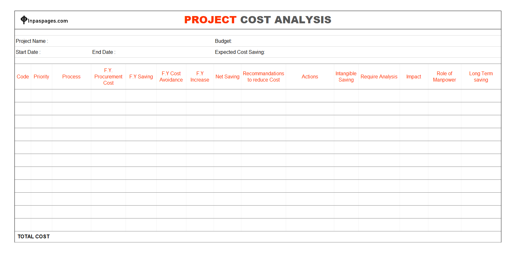 Project cost analysis template excel, Project cost analysis template pdf, Project cost analysis format, Project cost analysis sample, Project cost analysis example, Project cost analysis xls, Project cost analysis doc
