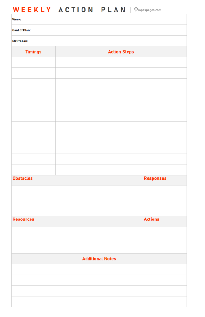 Action plan templates – 100% Free templates [Word | Excel | PDF]