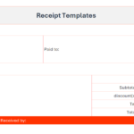 Sample Receipt Template, Receipt Format, receipt excel sheet, Sample Receipt Template in excel