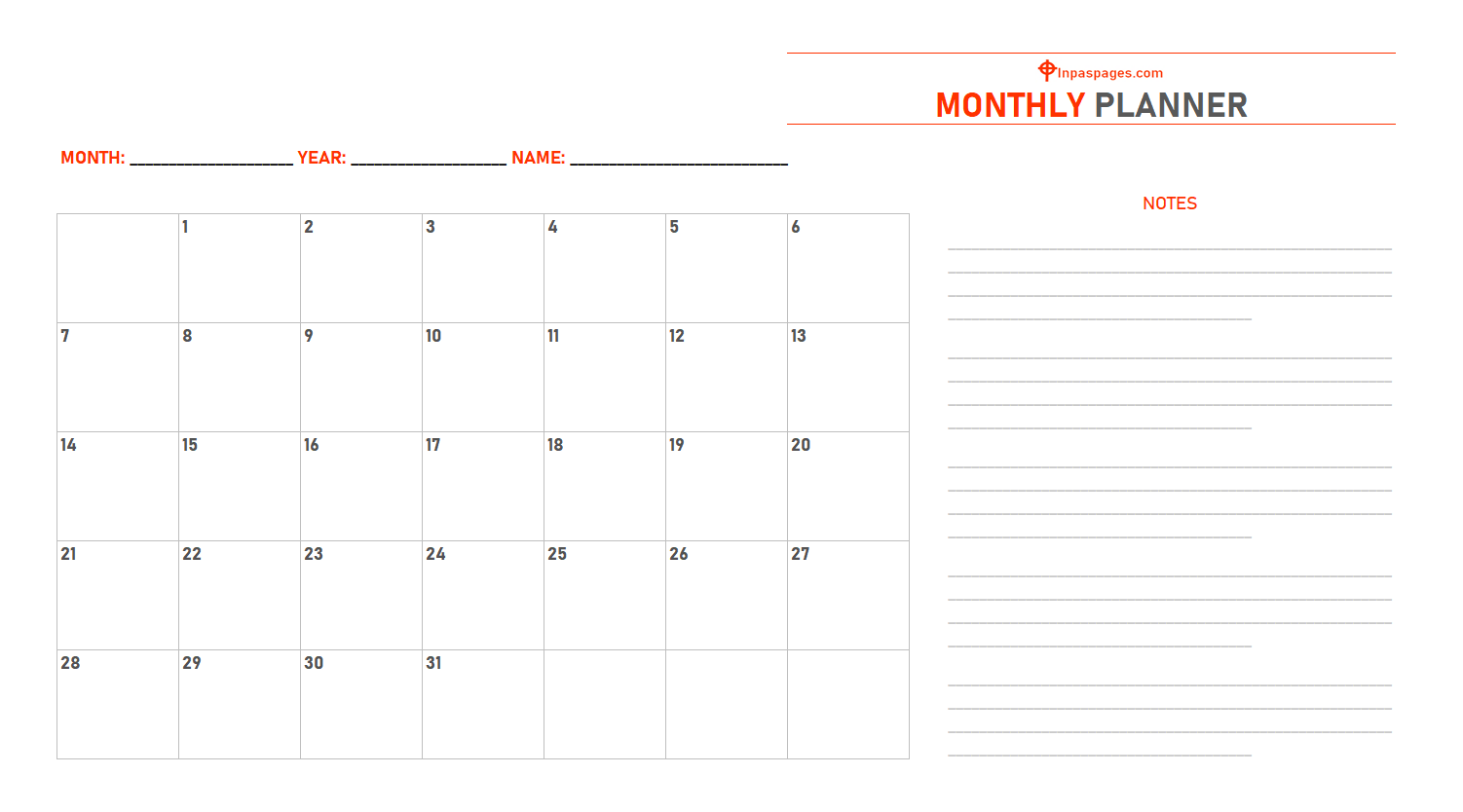 Monthly Planner Template excel, Monthly Planner format, Monthly Planner samples, Monthly Planner example