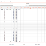 Monthly Employee Time Attendance in Excel, Employee time attendance sheet format, Employee time attendance sheet template