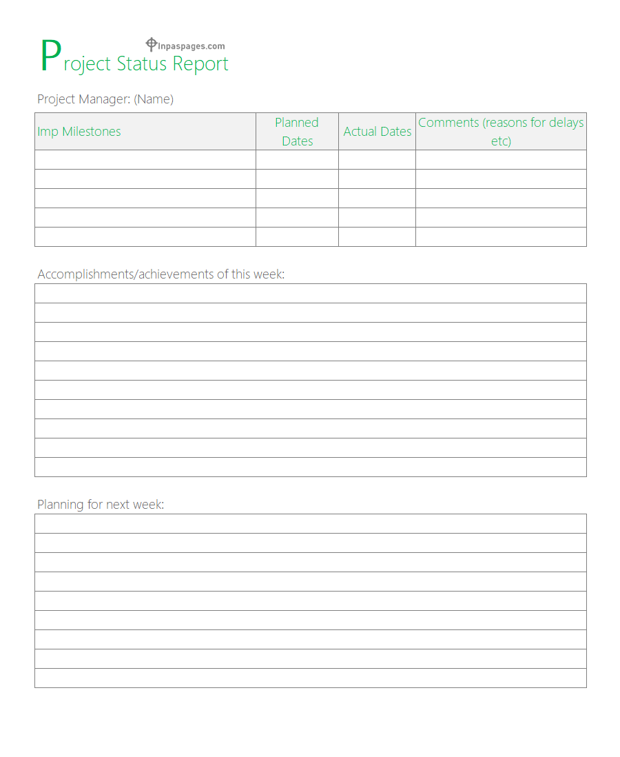 Example Project Status Report template, Example Project Status Report format, Example Project Status Report example, Example Project Status Report sample