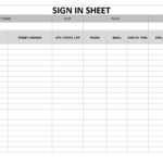 Free Printable Sign in sheet format