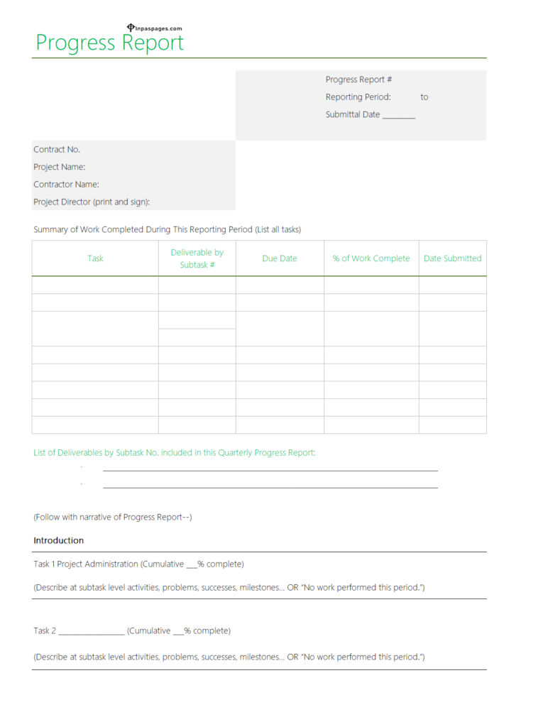Progress Report Templates – Daily, Weekly, and Monthly (Excel, Word & PDF)